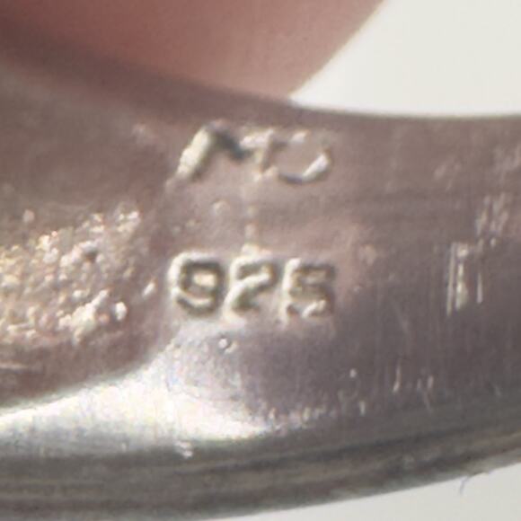 Estate Marcasite Ring Signed MC Marsala Art Deco Style Sterling 925 6g Size 7 - Picture 4 of 6